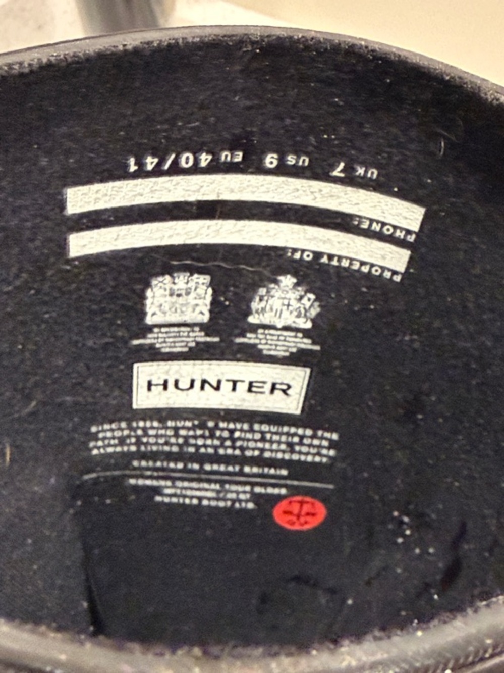 Hunter Black Gloss Tall Rain Boots - Picture 3 of 3